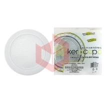 Prato Kerocopo branco 18cm raso c/10un