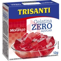 Gelatina de morango zero Trisanti 12g