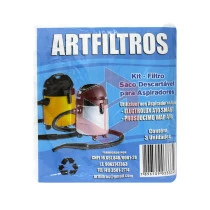 Saco para aspirador Artfiltros A-10 c/3un