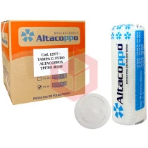 Tampa com furo Altacoppos transparente TPF301 40x50un