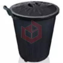 Lixeira 100l preta com tampa+roda Arqplast CF100RPT