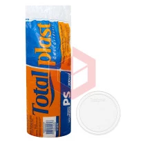 Tampa Totalplast transparente 200 250ml c/50un