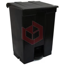 Lixeira com pedal 60l preta Bralimpia CP6SPR
