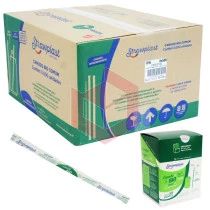 Canudo bio comum Straw 816 rigido 19.5cmx5mm 6x500un