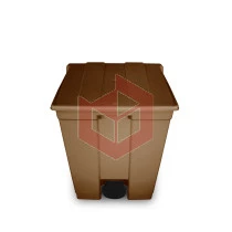 Lixeira com pedal 60l marrom Bralimpia CP6SMR