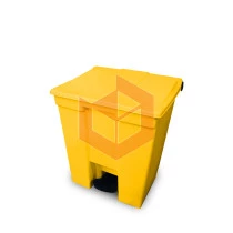 Lixeira com pedal 30l amarela Bralimpia CP3SAM