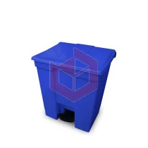 Lixeira com pedal 30l azul Bralimpia CP3SAZ