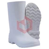 Bota de PVC n.39 branca cano médio safety boots