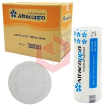 Tampa com furo Altacoppos transparente TPF701 20x60un 