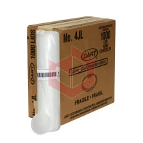 Tampa plástica para copo térmico 120ml 4JL Dart 10x100un
