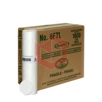 Tampa plástica para copo térmico 177ml 6FTLBR Dart 10x100un