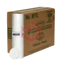 Tampa plastica para copo térmico 237ml 8FTLBR Dart 10x100un