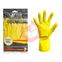 Luva amarela grande slim verniz silver Volk