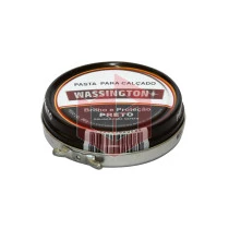 Graxa para sapatos Wassington em pasta preta 36g