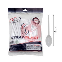 Colher Straw csb602 refeição branca c/50un