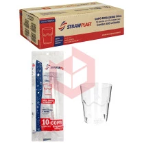 Copo Straw CPS050 brigadeiro cristal (50pctsx10un)
