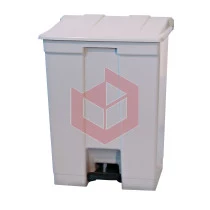 Lixeira com pedal 60l branca Bralimpia CP6SBR