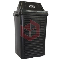 Lixeira 60l preta com tampa basculante Belosch B2S-6