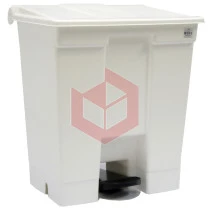 Lixeira com pedal 30l branca Bralimpia CP3SBR