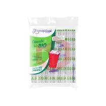 Canudo bio milk shake Straw 872 sachê papel c/100un