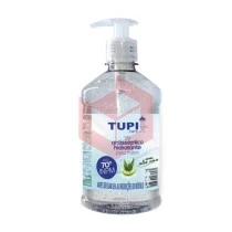Alcool gel 70 pump antisseptico p/maos Tupi 440g 