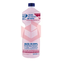 Alcool perfumado cereja com avela 46 INPM Bac Safe 1l
