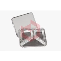 Bandeja aluminio 3 divisorias 900ml Life Clean c/100un 197