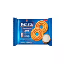 Biscoito amanteigado leite Renata 280x2un/9.4g