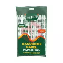 Canudo de papel branco sachê papel Cascabrasil 10x100un