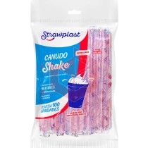 Canudo Straw 469/CS323 rígido 21cmx8mm listrado sachê c/100un 