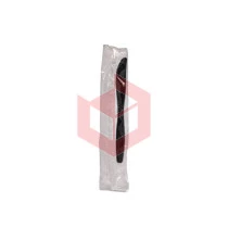 Faca refeição master preta embalada Plastfood c/100un