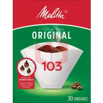 Filtro de papel para café n.103 Melitta c/30un