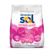 Sabão lava roupa rosa floral Girando Sol 800g