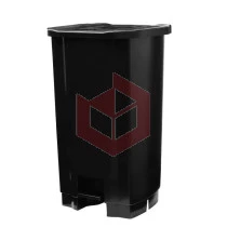 Lixeira com pedal 100l preto Tonk Nycol