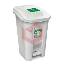 Lixeira com pedal 120l branca Arqplast 25753