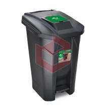 Lixeira com pedal 120l preta Arqplast 25749