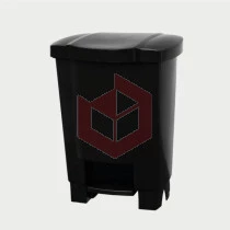 Lixeira com pedal 36l preta Tonk