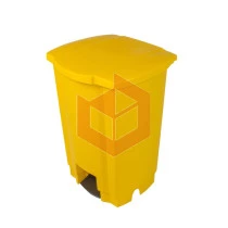 Lixeira com pedal 50l amarela Tonk Nycol