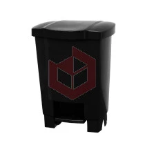 Lixeira com pedal 50l preta Tonk Nycol