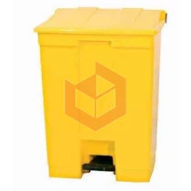 Lixeira com pedal 60l amarela Bralimpia CP6SAM