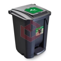 Lixeira com pedal 60l preta Arqplast 25752