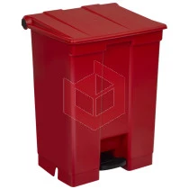 Lixeira com pedal 60l vermelha Bralimpia CP6SVM