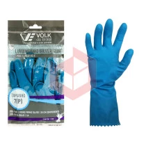Luva azul pequena slim verniz silver Volk