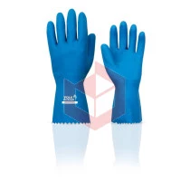 Luva azul pequena slim verniz silver Volk