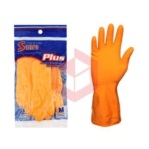 Luva laranja média Sanro Plus