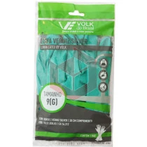 Luva verde grande verniz silver Volk