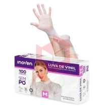 Luva vinil sem po media Inoven c/100un