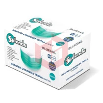 Máscara tripla TNT verde com elástico Splenda c/50un