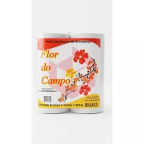 Papel higiênico Flor do Campo branco folha simples 8x200m