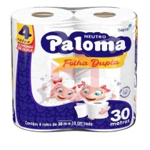 Papel higienico Paloma folha dupla 4rlx30m  